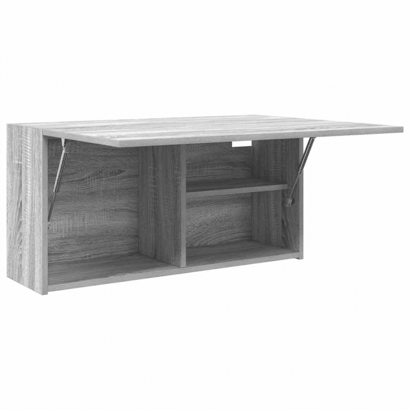 Bad-Wandschrank Grau Sonoma 80x25x40 cm Holzwerkstoff