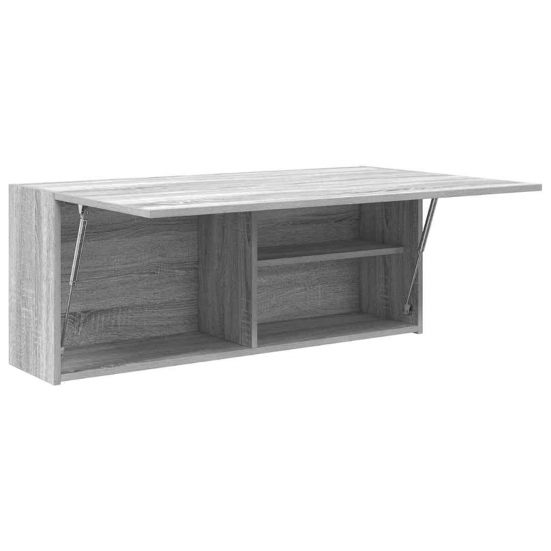 Bad-Wandschrank Grau Sonoma 100x25x40 cm Holzwerkstoff