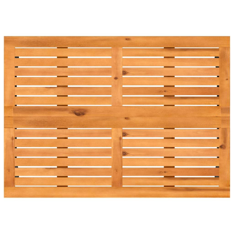 Gartentisch mit Akazienholzplatte Beige 105x75x72cm Poly Rattan