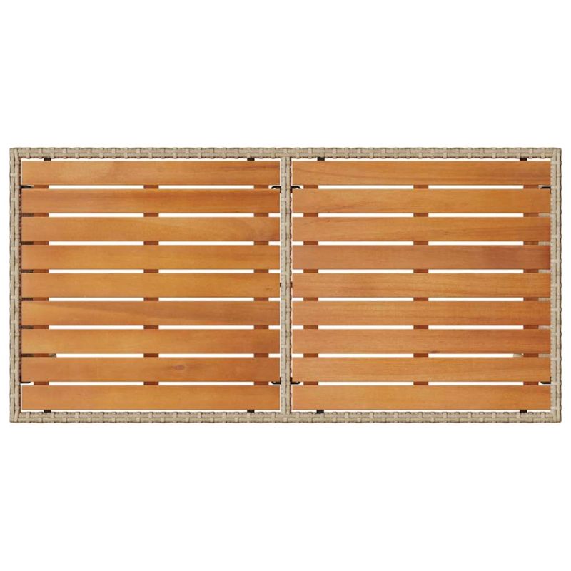 3-tlg. Garten-Essgruppe mit Kissen Beige Poly Rattan