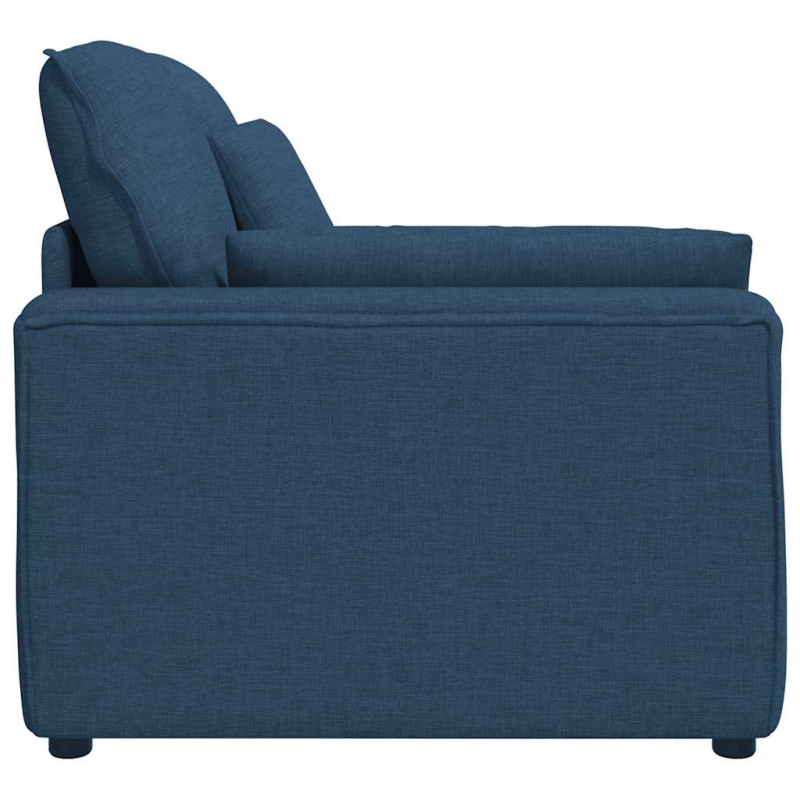 Modulares Sofa Endmodul mit Armlehne Kissen Blau 100 cm