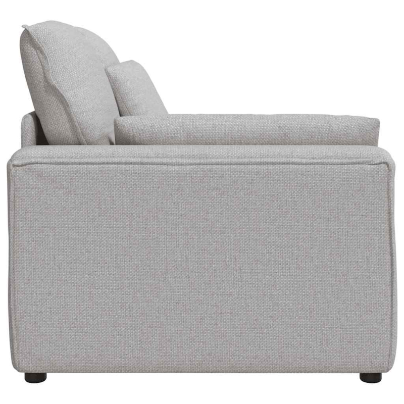 Modulares Sofa Endmodul mit Armlehne Kissen Wolkengrau 100 cm