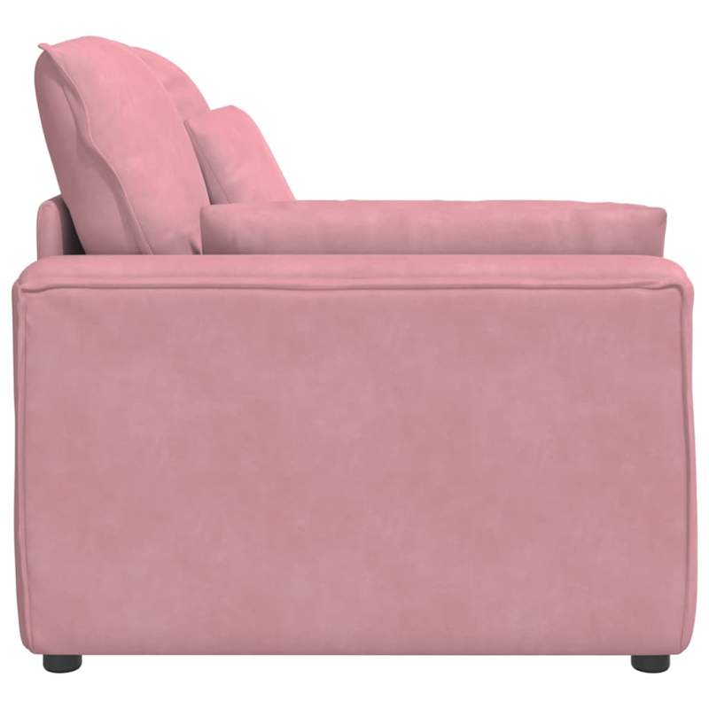 Modulares Sofa Endmodul mit Armlehne Kissen Rosa 100 cm