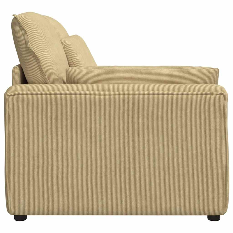 Modulares Sofa Endmodul mit Armlehne Kissen Hellgrün Grau 100cm