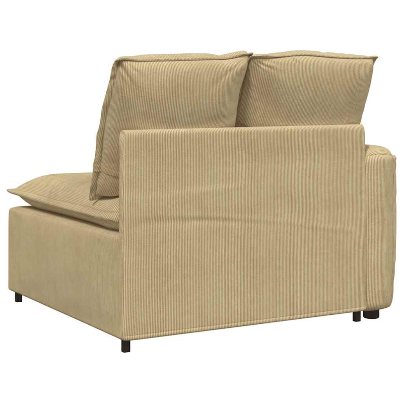 Modulares Sofa Endmodul mit Armlehne Kissen Hellgrün Grau 100cm