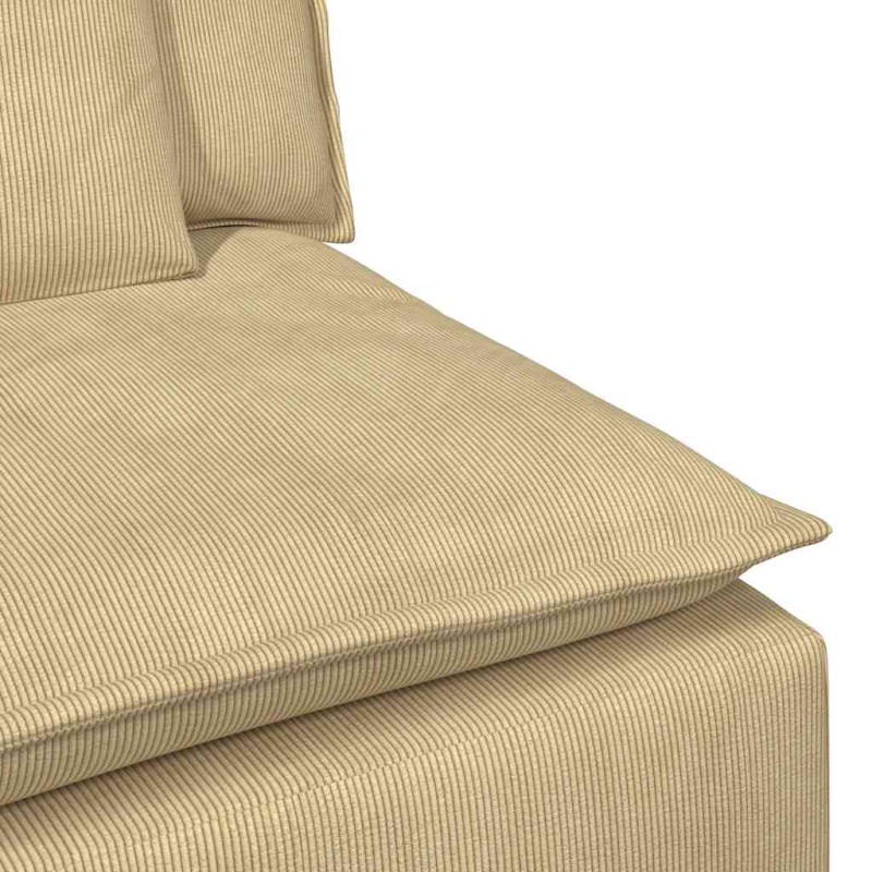 Modulares Sofa Endmodul mit Armlehne Kissen Hellgrün Grau 100cm