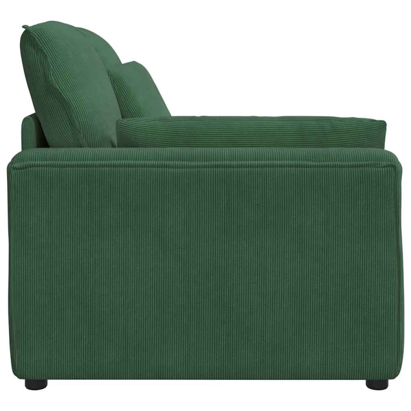 Modulares Sofa Endmodul mit Armlehne Kissen Dschungelgrün 100cm