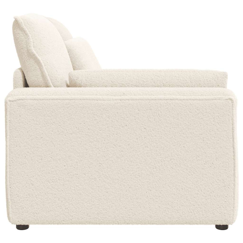 Modulares Sofa Endmodul mit Armlehne Kissen Creme 100 cm