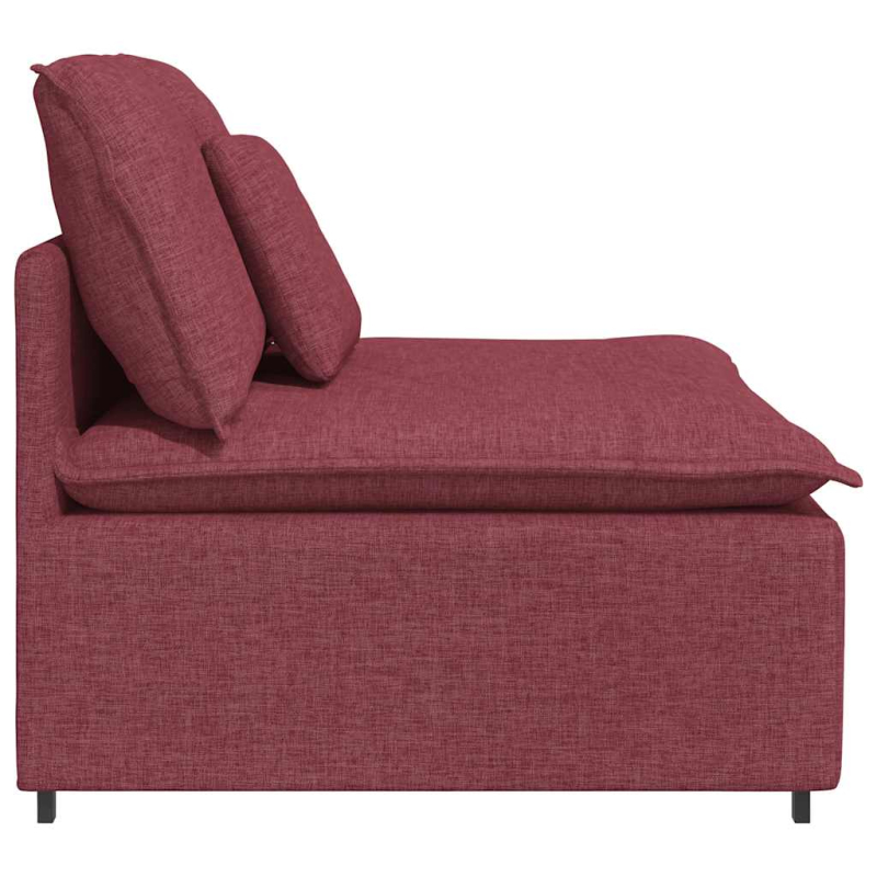 Modulares Sofa Mittelmodul mit Kissen Weinrot 100 cm