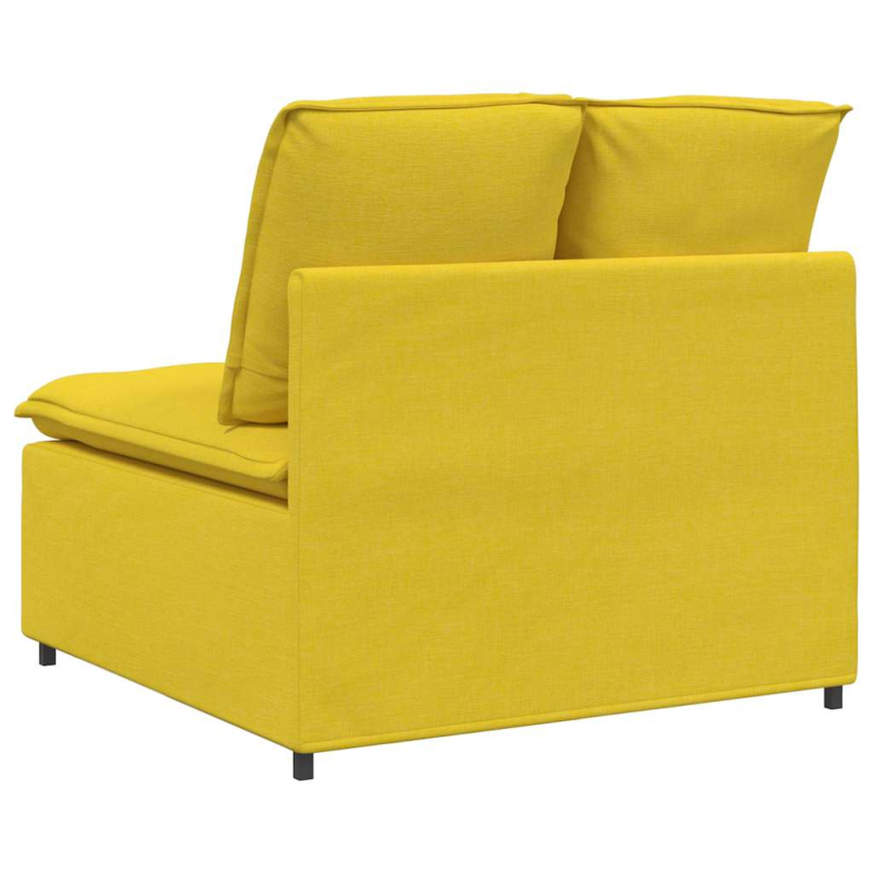 Modulares Sofa Mittelmodul mit Kissen Hellgelb 100 cm