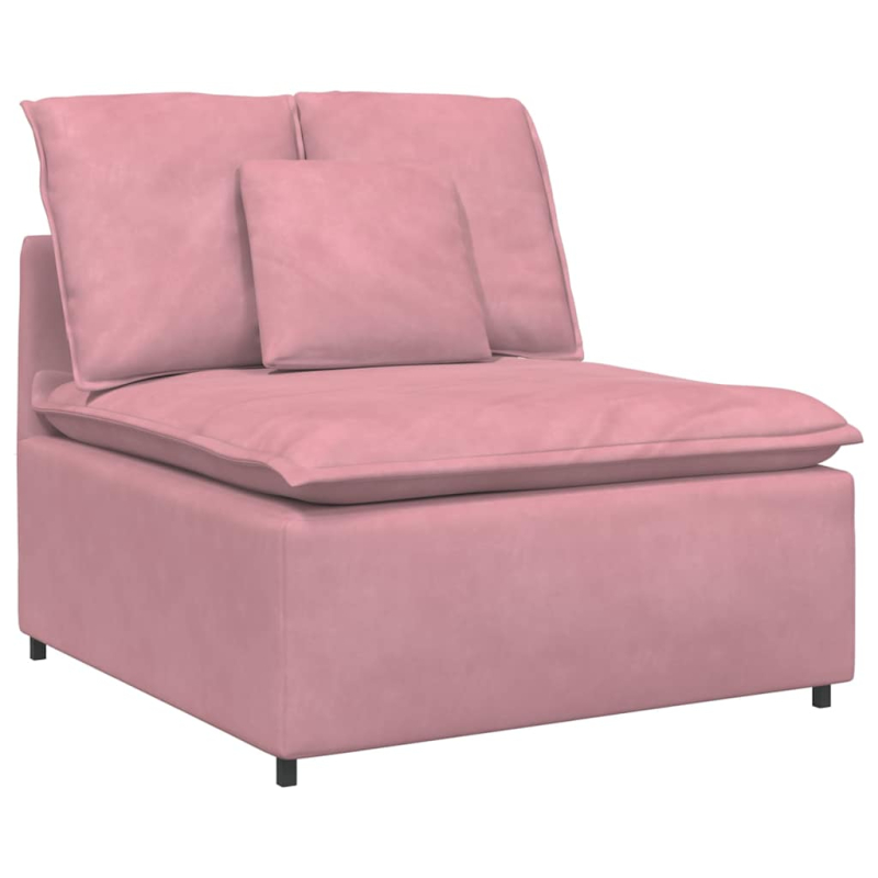 Modulares Sofa Mittelmodul mit Kissen Rosa 100 cm
