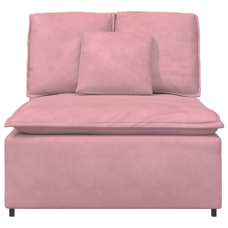 Modulares Sofa Mittelmodul mit Kissen Rosa 100 cm