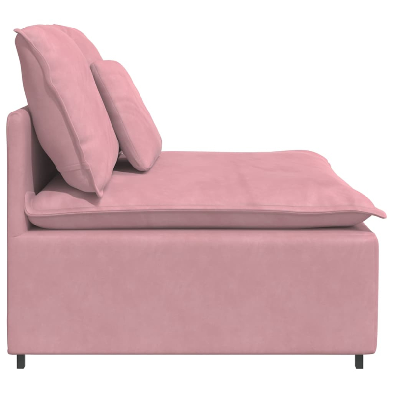 Modulares Sofa Mittelmodul mit Kissen Rosa 100 cm