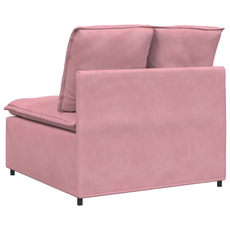 Modulares Sofa Mittelmodul mit Kissen Rosa 100 cm