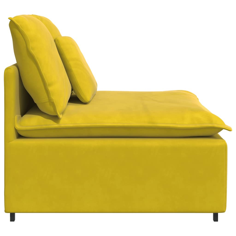 Modulares Sofa Mittelmodul mit Kissen Gelb 100 cm