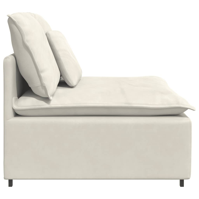 Modulares Sofa Mittelmodul mit Kissen Creme 100 cm