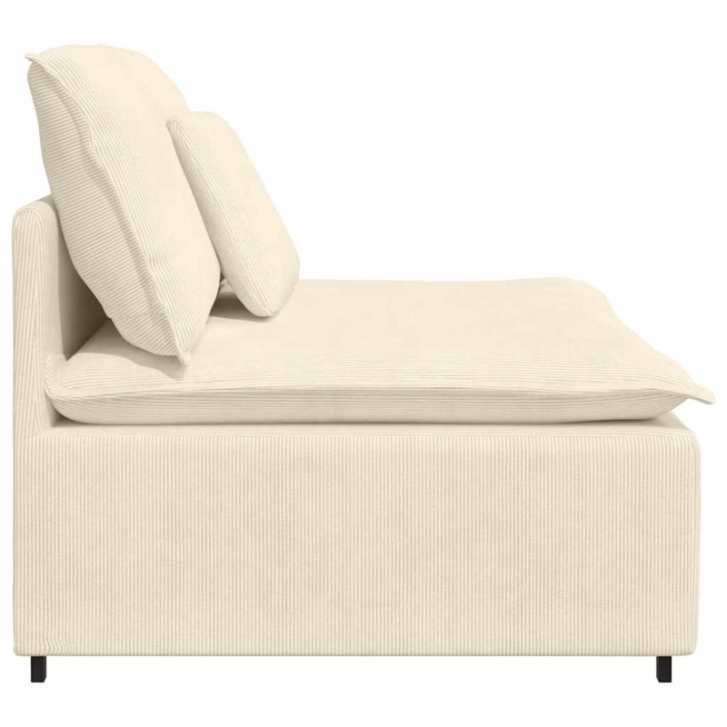 Modulares Sofa Mittelmodul mit Kissen Creme 100 cm