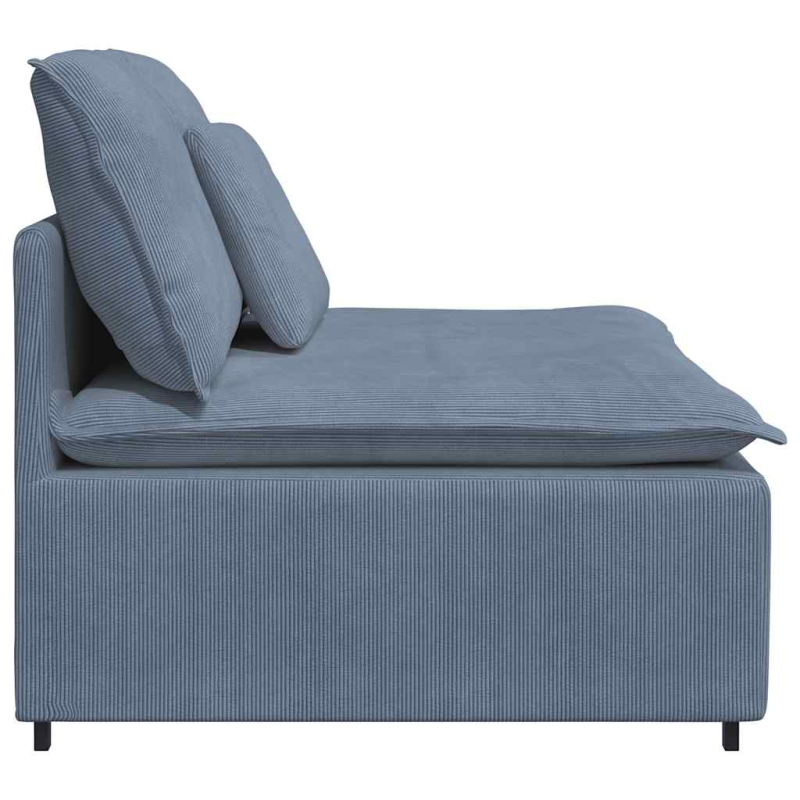 Modulares Sofa Mittelmodul mit Kissen Blau 100 cm
