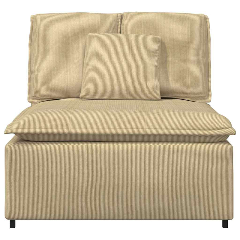 Modulares Sofa Mittelmodul mit Kissen Hellgrün Grau 100 cm