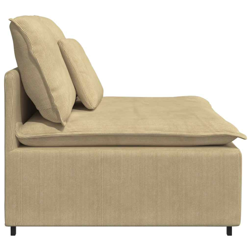 Modulares Sofa Mittelmodul mit Kissen Hellgrün Grau 100 cm