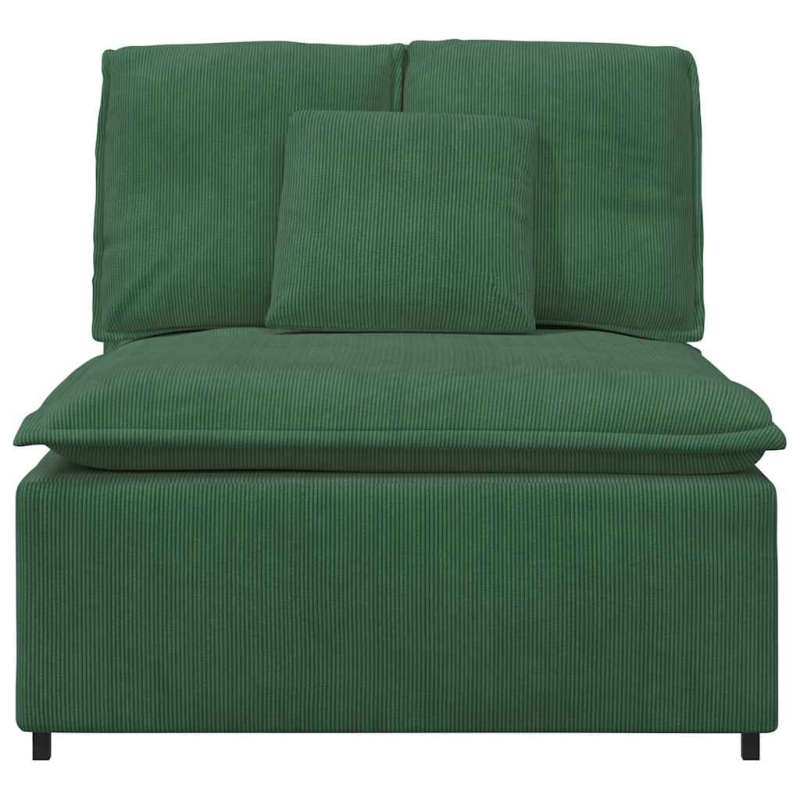 Modulares Sofa Mittelmodul mit Kissen Dschungelgrün 100 cm