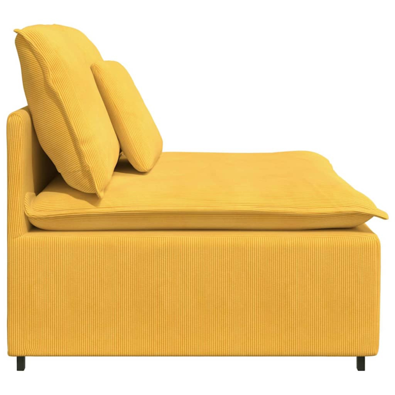 Modulares Sofa Mittelmodul mit Kissen Hellgelb 100 cm