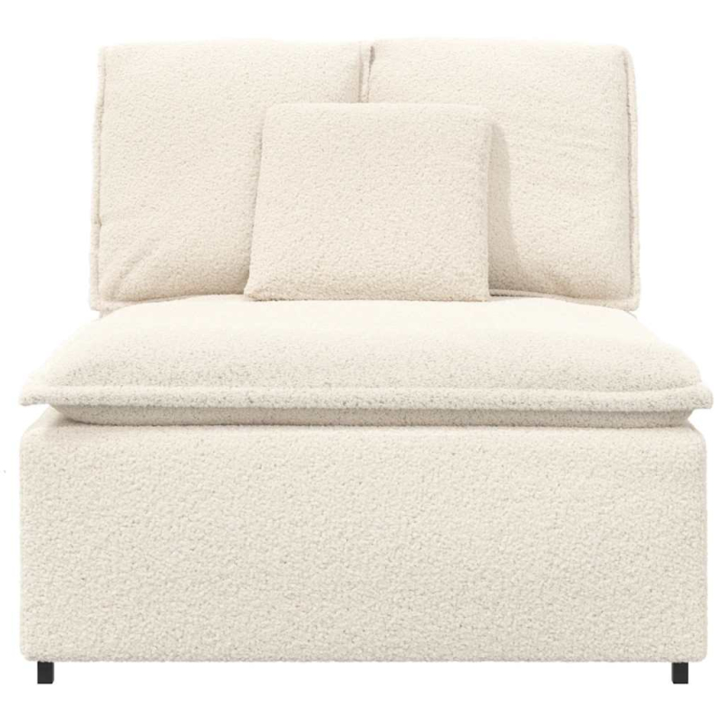 Modulares Sofa Mittelmodul mit Kissen Creme 100 cm