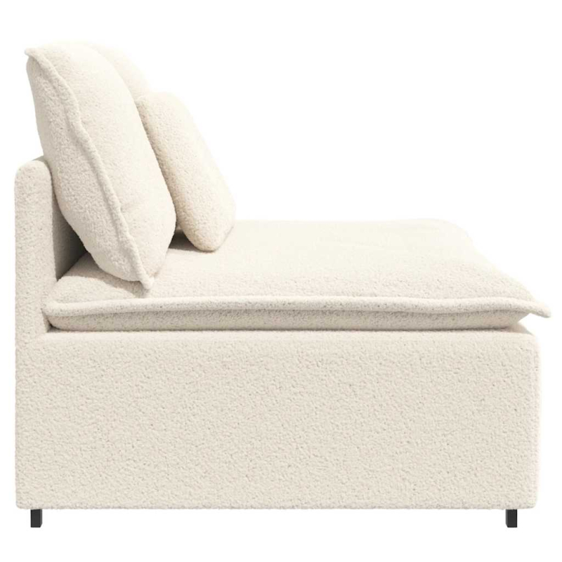 Modulares Sofa Mittelmodul mit Kissen Creme 100 cm