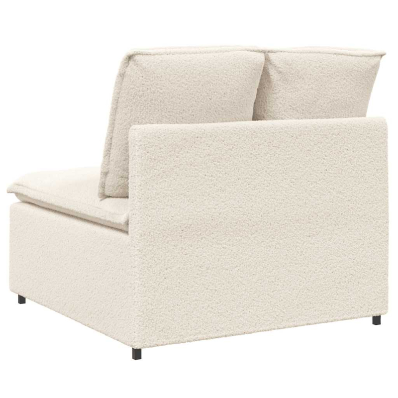 Modulares Sofa Mittelmodul mit Kissen Creme 100 cm