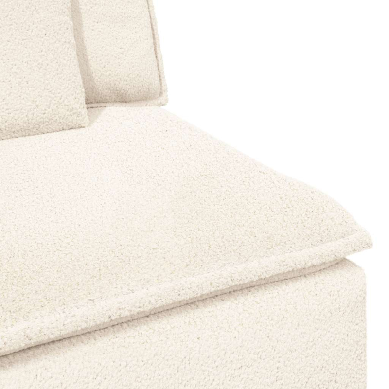 Modulares Sofa Mittelmodul mit Kissen Creme 100 cm