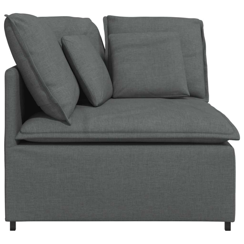 Modulares Sofa Eckmodul mit Kissen Dunkelgrau 100 cm
