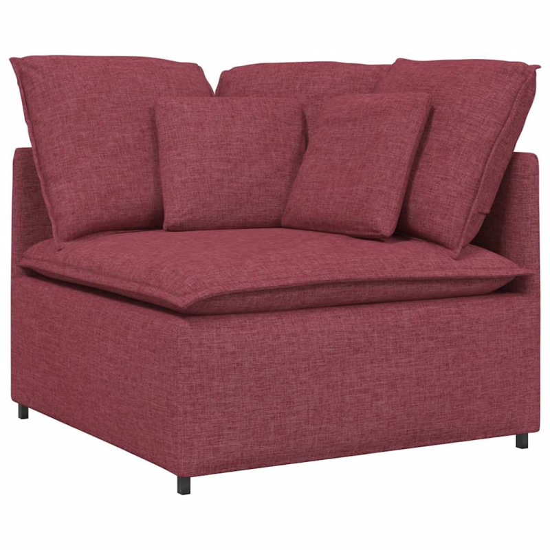Modulares Sofa Eckmodul mit Kissen Weinrot 100 cm
