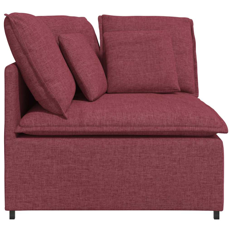 Modulares Sofa Eckmodul mit Kissen Weinrot 100 cm