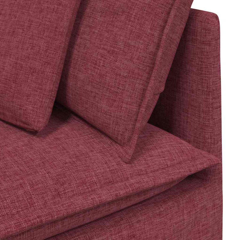 Modulares Sofa Eckmodul mit Kissen Weinrot 100 cm