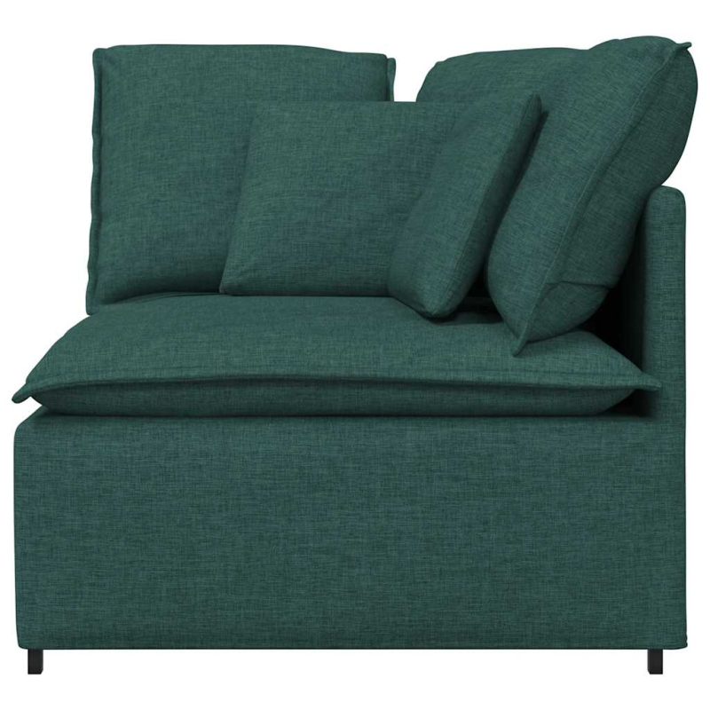 Modulares Sofa Eckmodul mit Kissen Dunkelgrün 100 cm