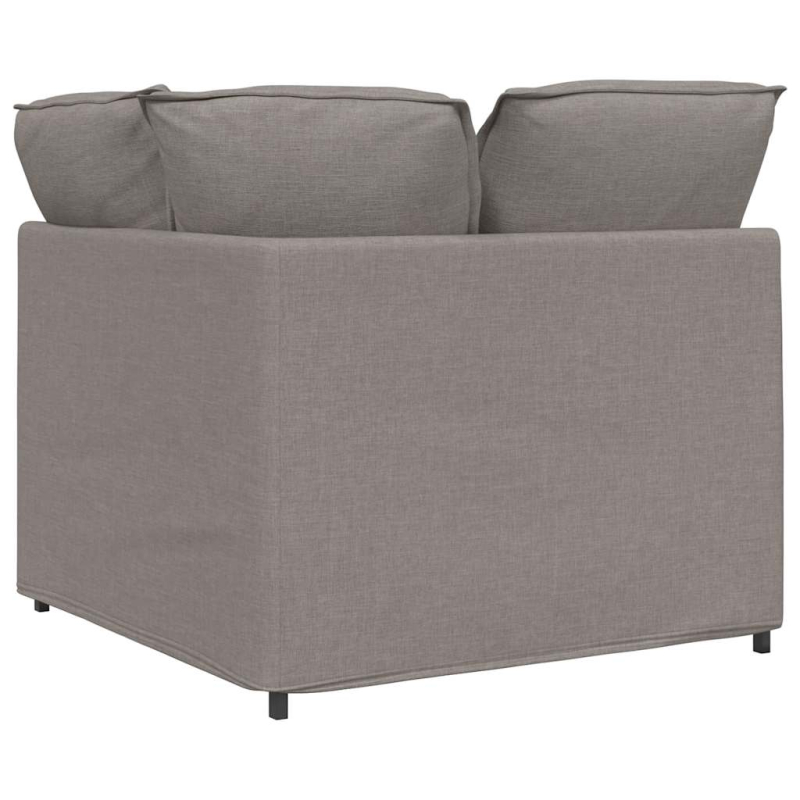 Modulares Sofa Eckmodul mit Kissen Taupe 100 cm