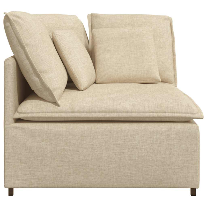 Modulares Sofa Eckmodul mit Kissen Creme 100 cm