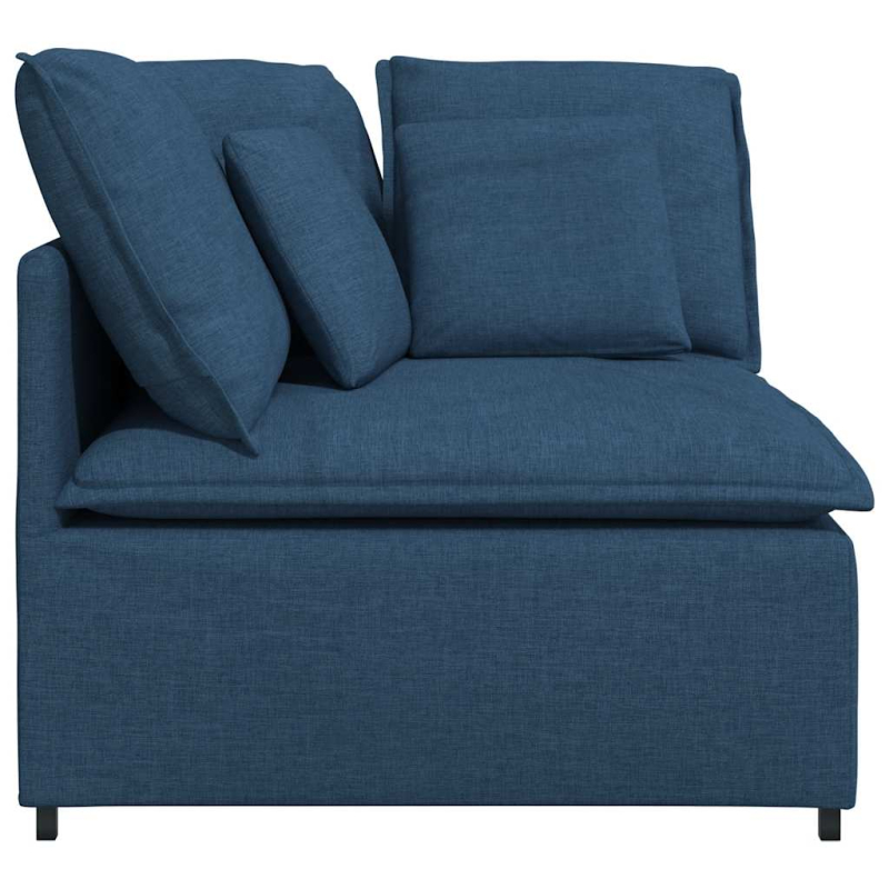 Modulares Sofa Eckmodul mit Kissen Blau 100 cm