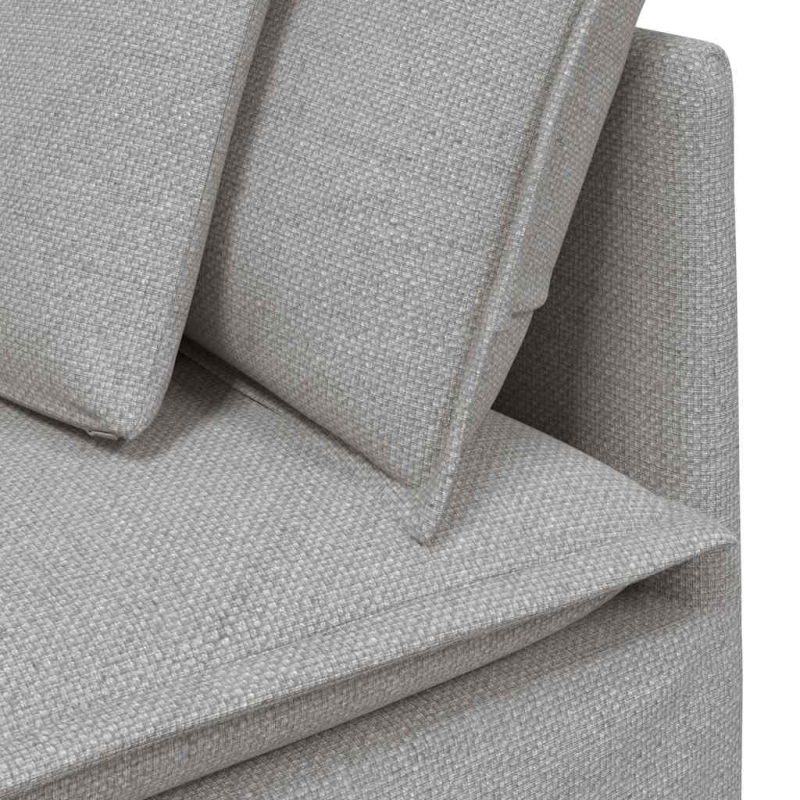 Modulares Sofa Eckmodul mit Kissen Wolkengrau 100 cm