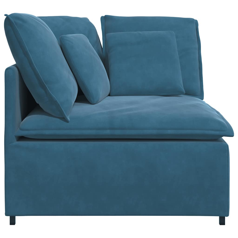 Modulares Sofa Eckmodul mit Kissen Blau 100 cm