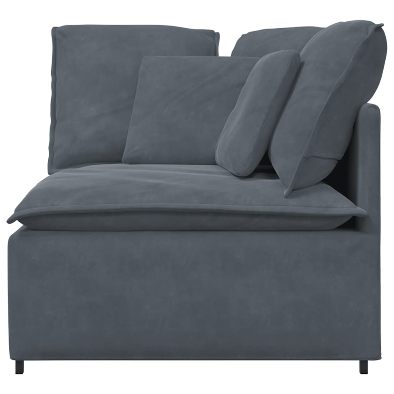 Modulares Sofa Eckmodul mit Kissen Dunkelgrau 100 cm
