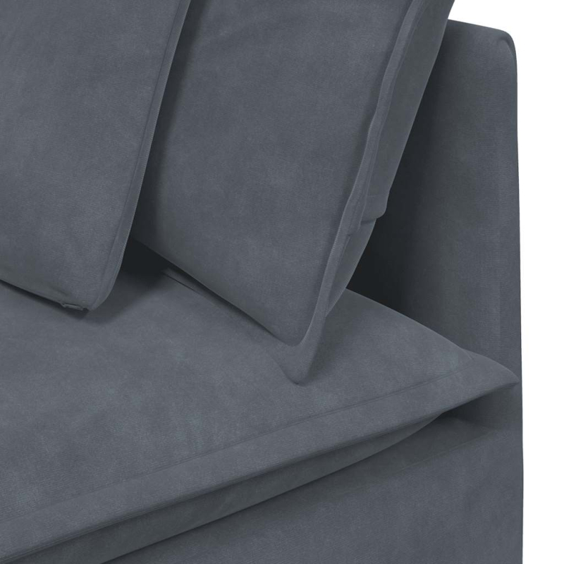 Modulares Sofa Eckmodul mit Kissen Dunkelgrau 100 cm
