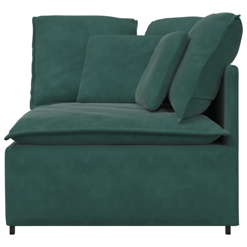 Modulares Sofa Eckmodul mit Kissen Dunkelgrün 100 cm