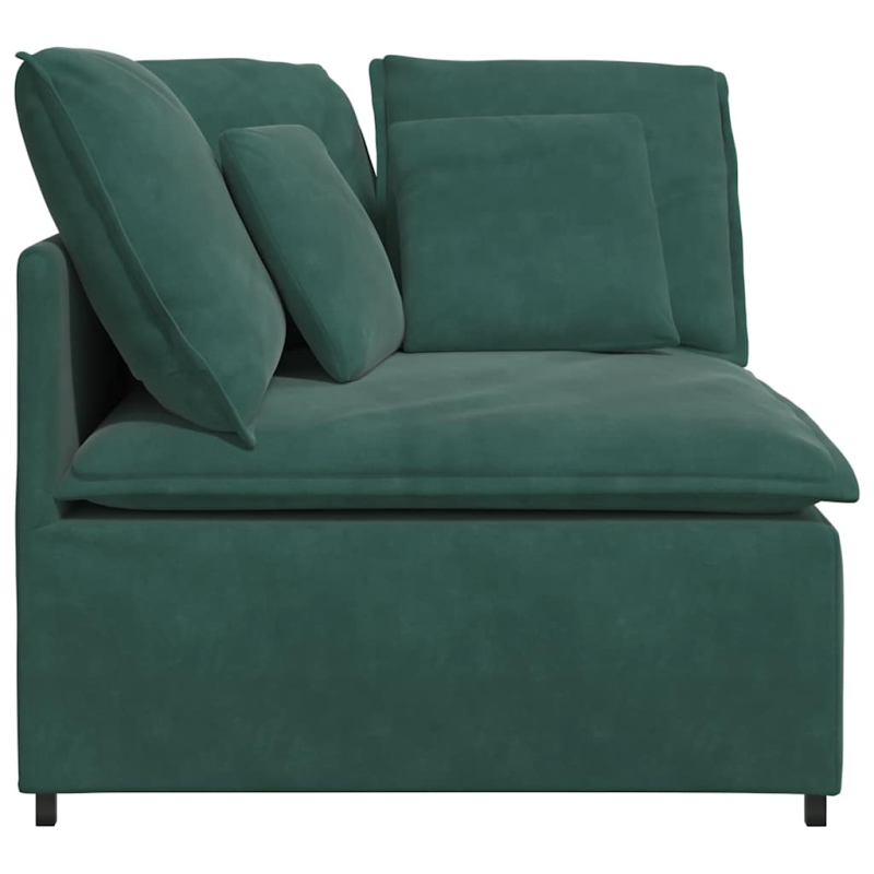 Modulares Sofa Eckmodul mit Kissen Dunkelgrün 100 cm