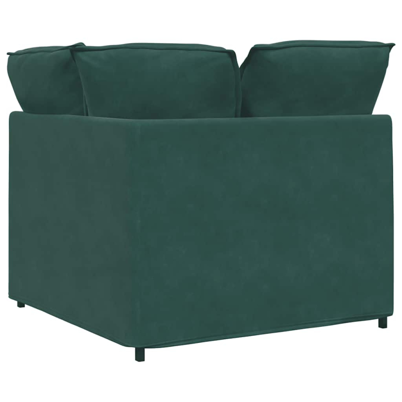 Modulares Sofa Eckmodul mit Kissen Dunkelgrün 100 cm