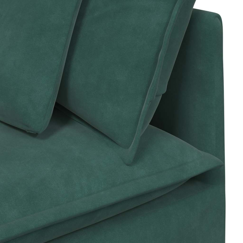 Modulares Sofa Eckmodul mit Kissen Dunkelgrün 100 cm
