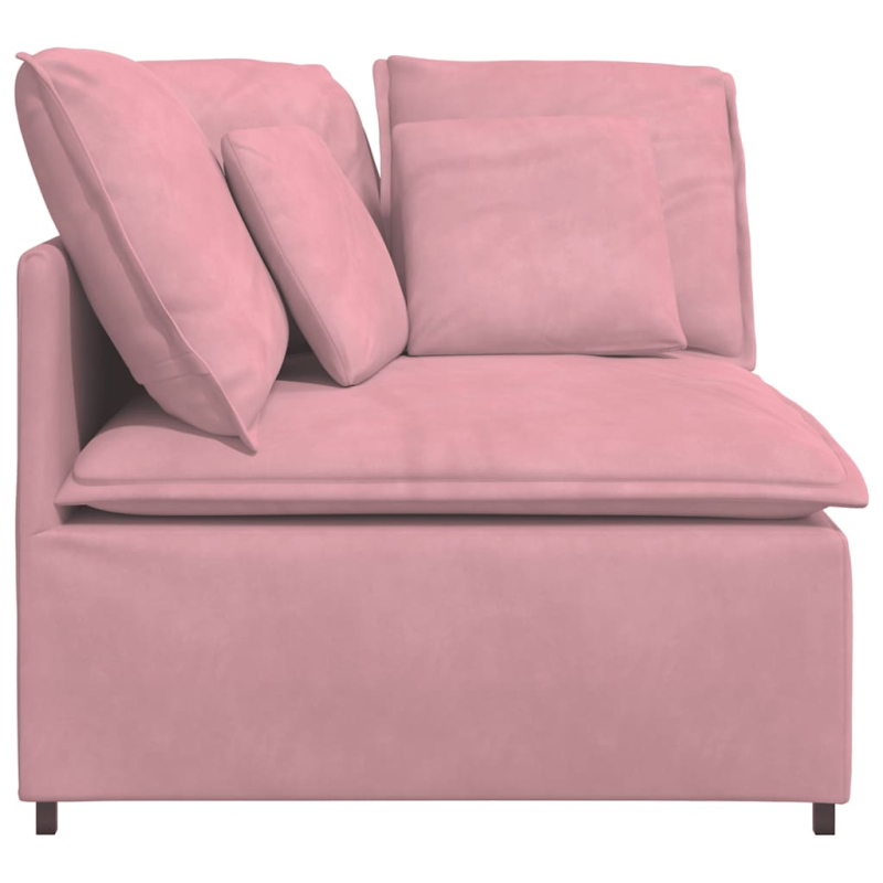 Modulares Sofa Eckmodul mit Kissen Rosa 100 cm