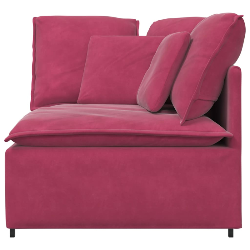 Modulares Sofa Eckmodul mit Kissen Weinrot 100 cm