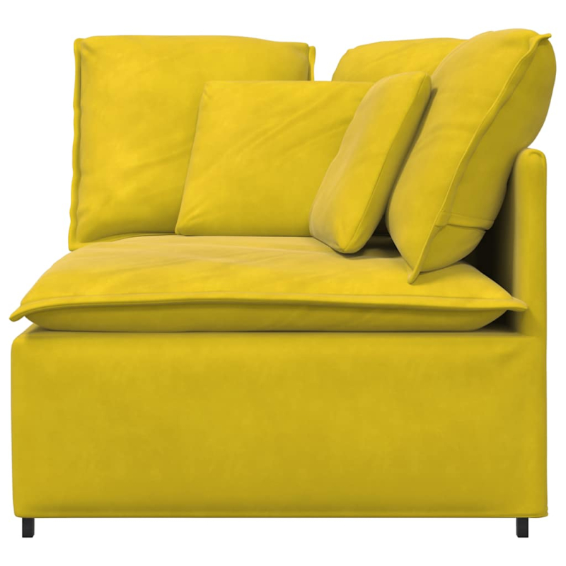 Modulares Sofa Eckmodul mit Kissen Gelb 100 cm