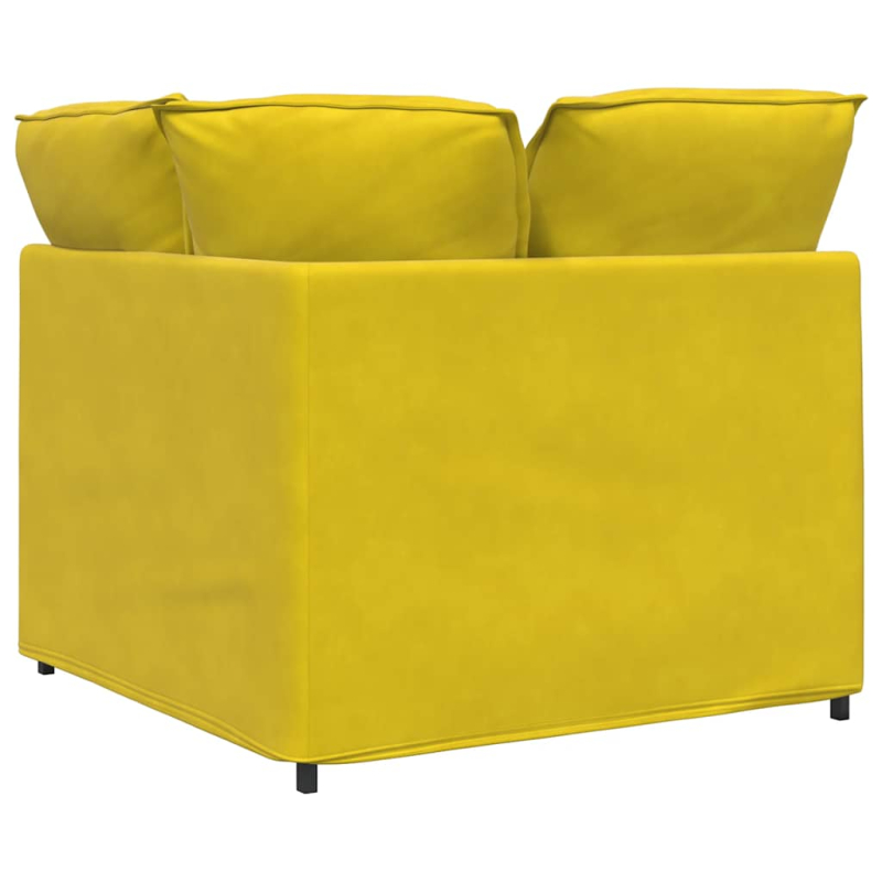 Modulares Sofa Eckmodul mit Kissen Gelb 100 cm